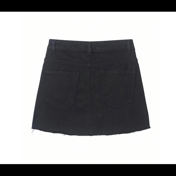 DL1961 Girls Jenny Black dark-wash Denim Skirt size 8 - Picture 2 of 9